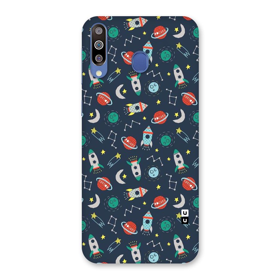 Space Rocket Pattern Back Case for Galaxy M30