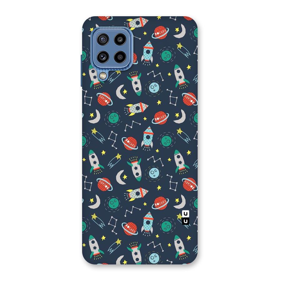 Space Rocket Pattern Back Case for Galaxy M32