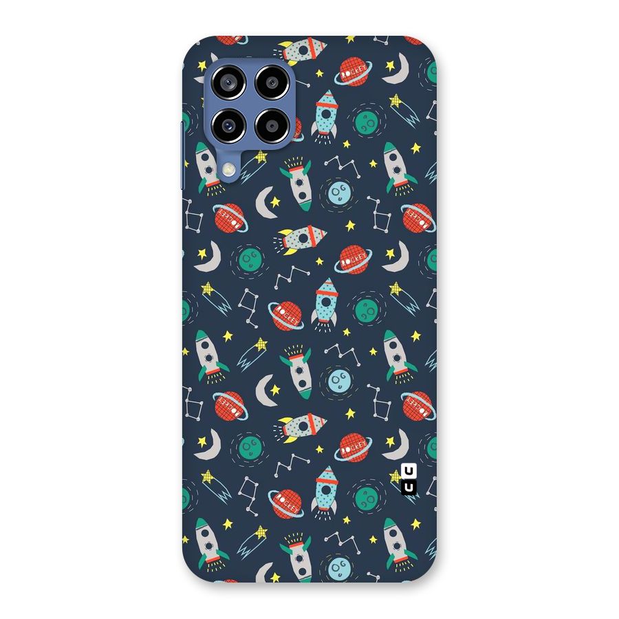 Space Rocket Pattern Back Case for Galaxy M53 5G