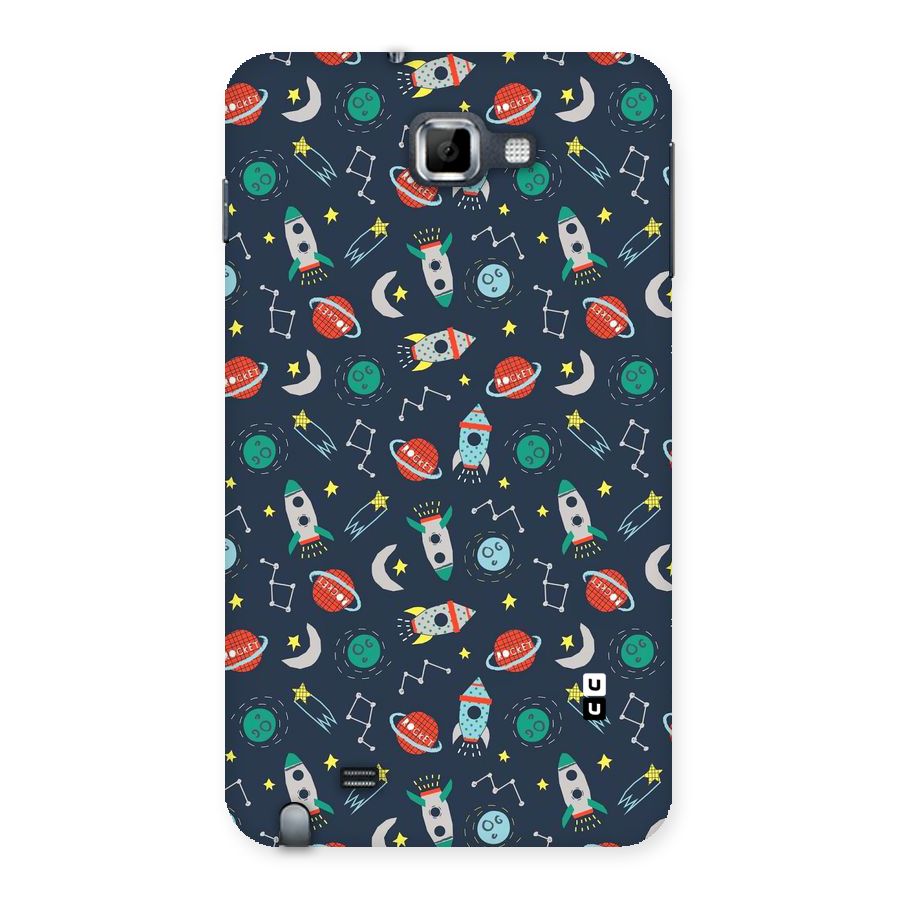 Space Rocket Pattern Back Case for Galaxy Note