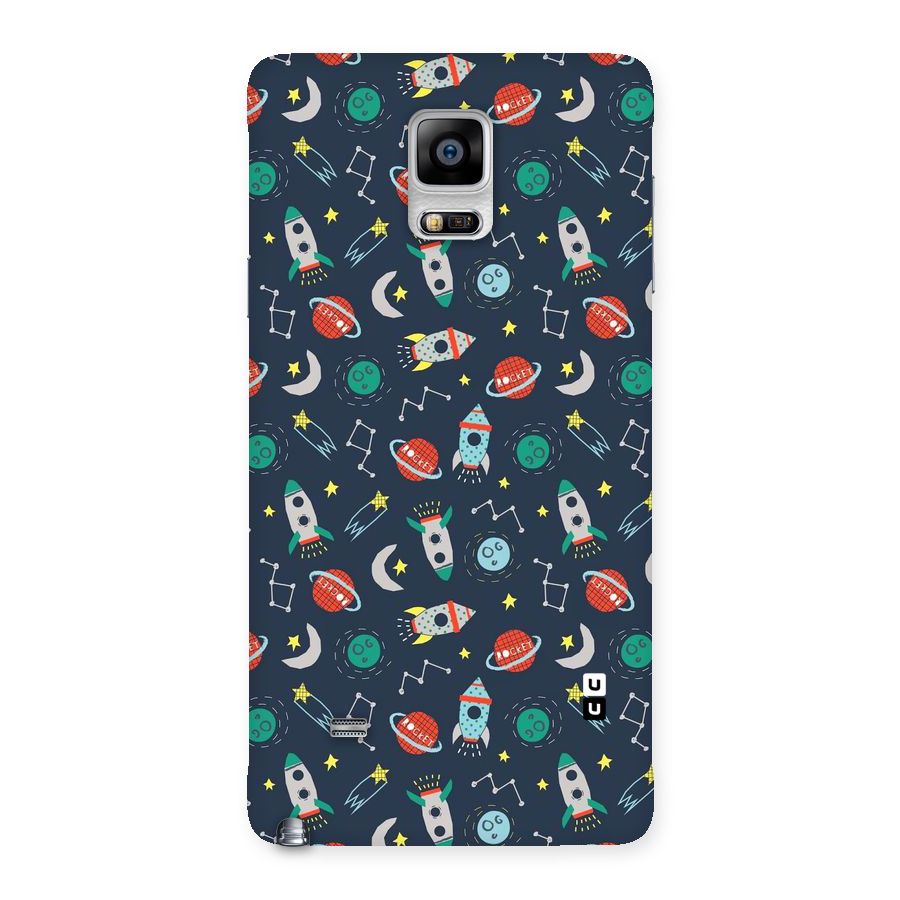 Space Rocket Pattern Back Case for Galaxy Note 4