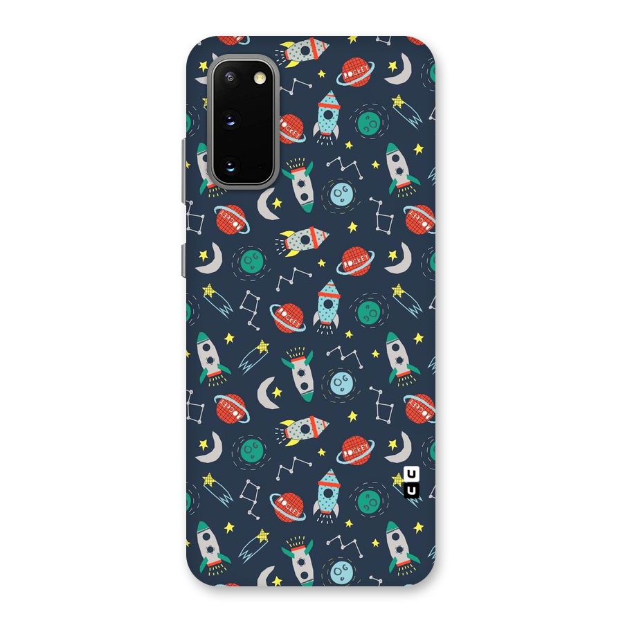 Space Rocket Pattern Back Case for Galaxy S20