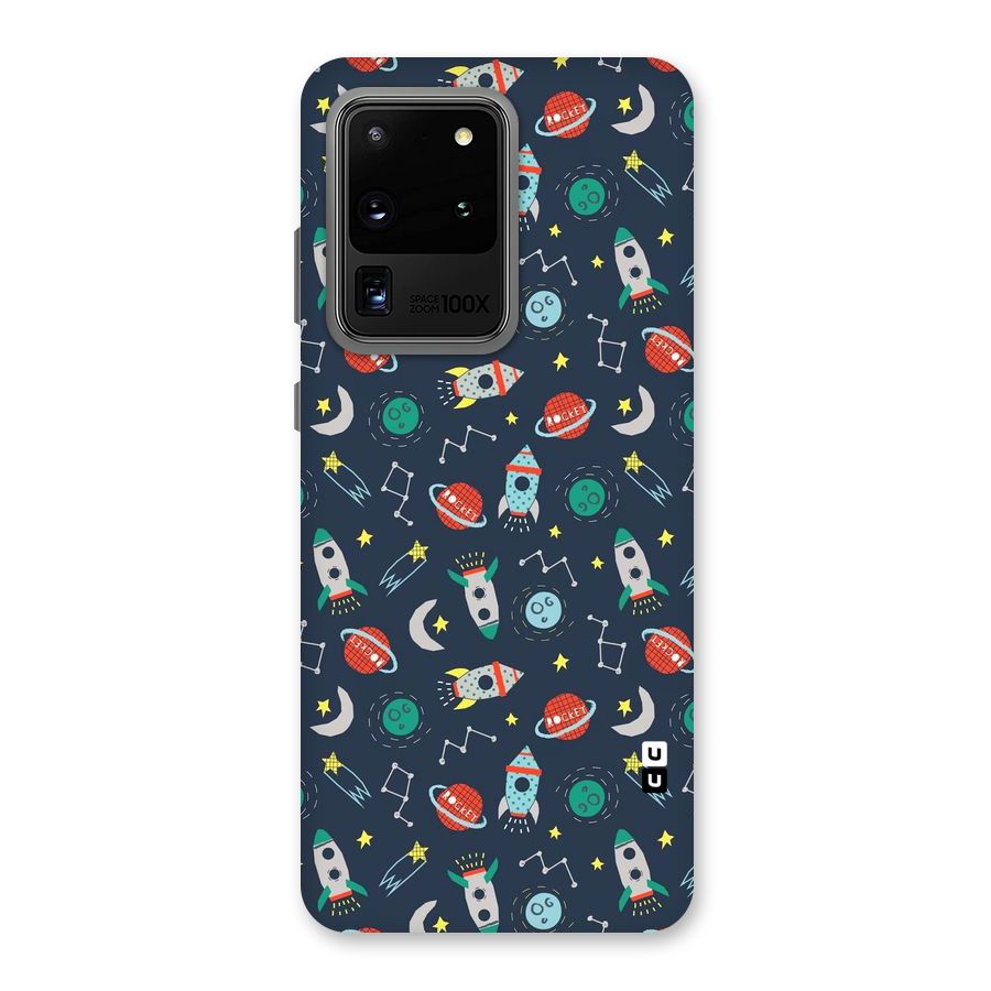 Space Rocket Pattern Back Case for Galaxy S20 Ultra