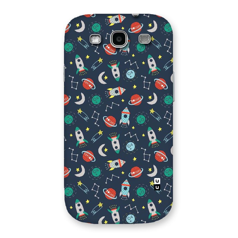 Space Rocket Pattern Back Case for Galaxy S3