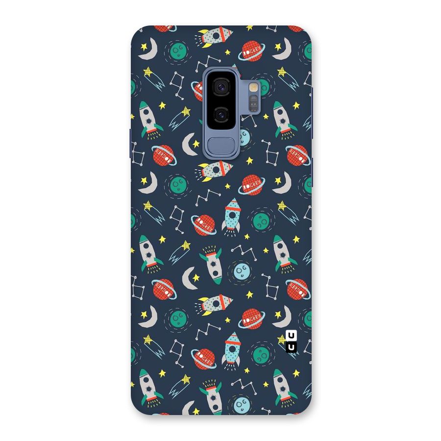 Space Rocket Pattern Back Case for Galaxy S9 Plus