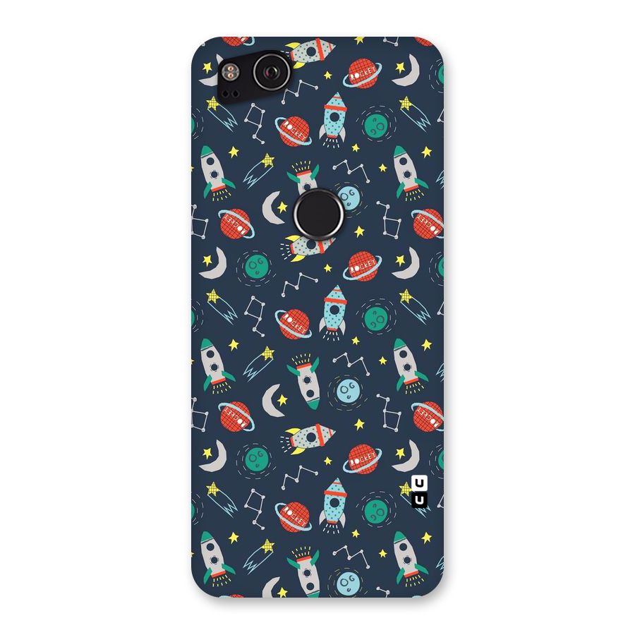 Space Rocket Pattern Back Case for Google Pixel 2