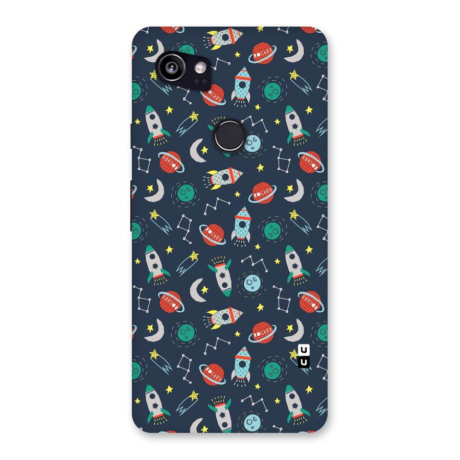 Space Rocket Pattern Back Case for Google Pixel 2 XL