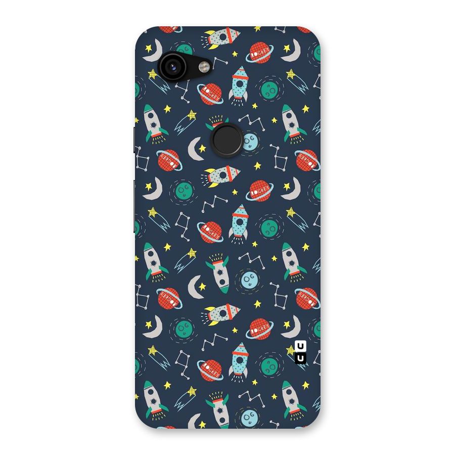 Space Rocket Pattern Back Case for Google Pixel 3a