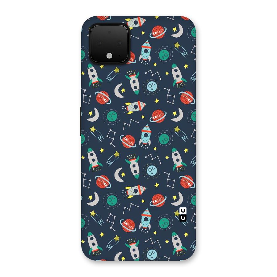 Space Rocket Pattern Back Case for Google Pixel 4 XL