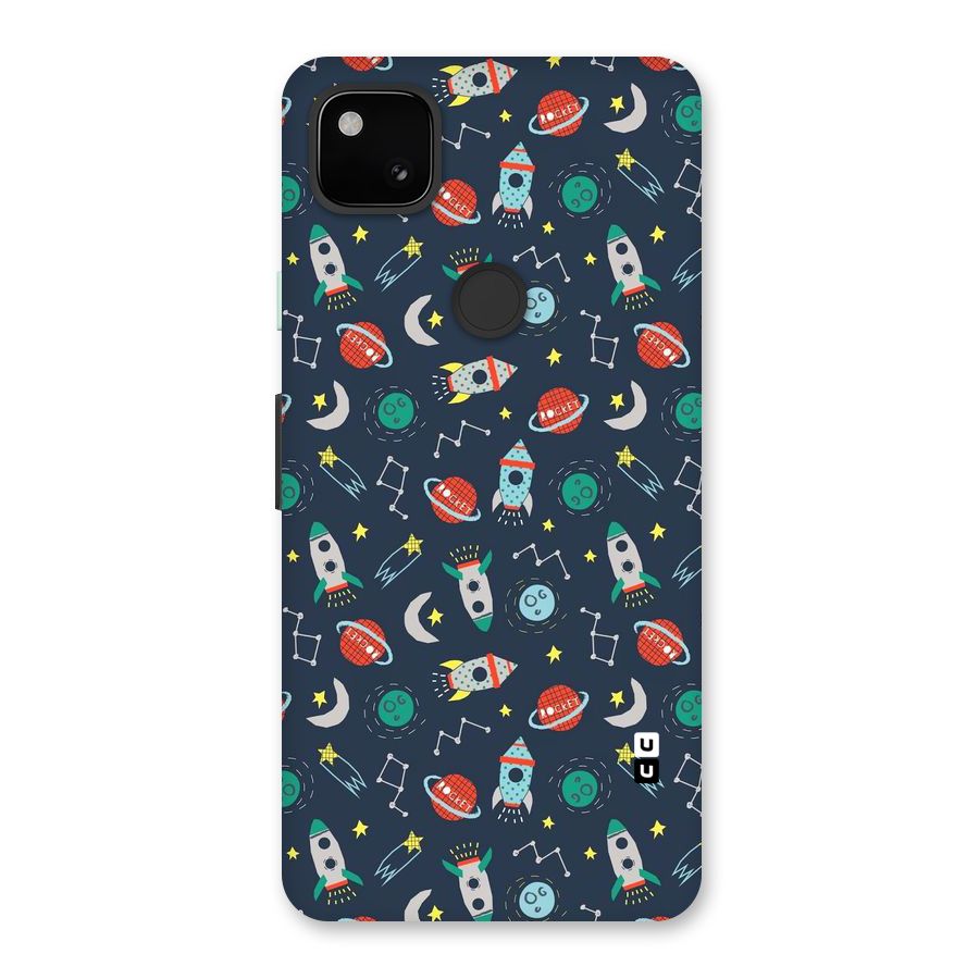 Space Rocket Pattern Back Case for Google Pixel 4a