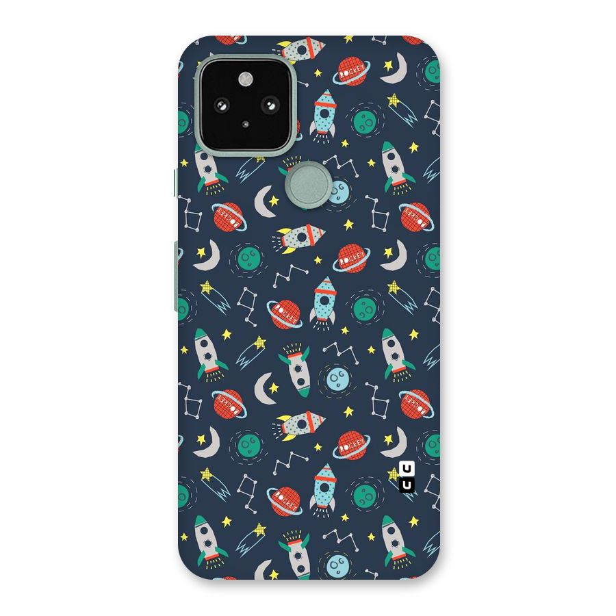 Space Rocket Pattern Back Case for Google Pixel 5
