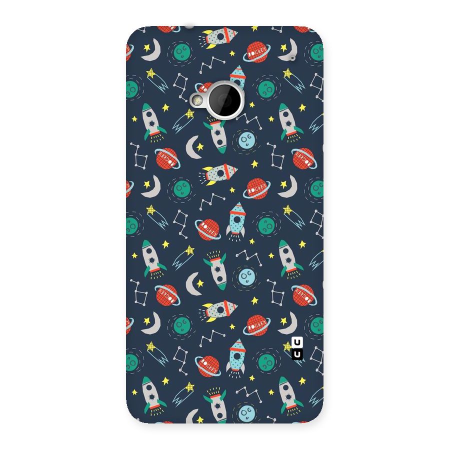 Space Rocket Pattern Back Case for HTC One M7