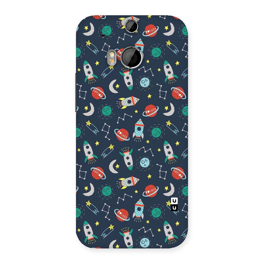 Space Rocket Pattern Back Case for HTC One M8