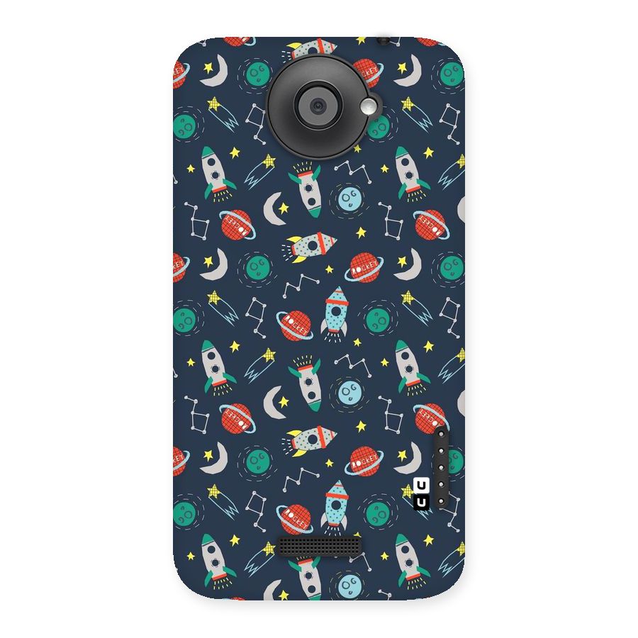 Space Rocket Pattern Back Case for HTC One X