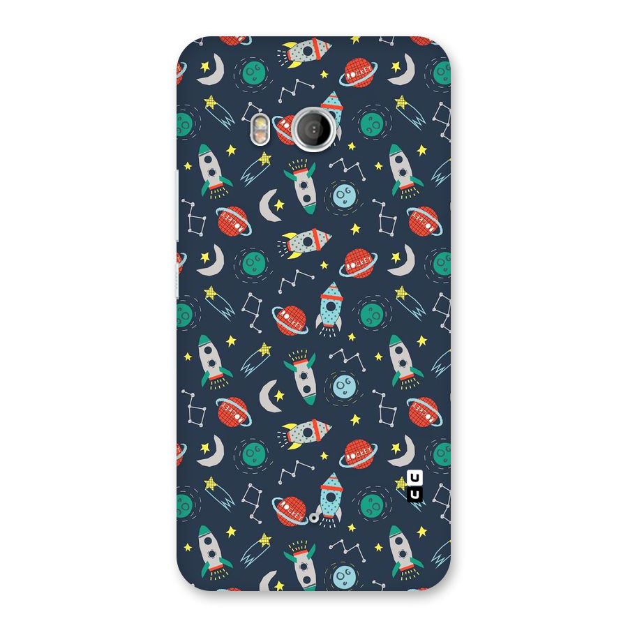 Space Rocket Pattern Back Case for HTC U11