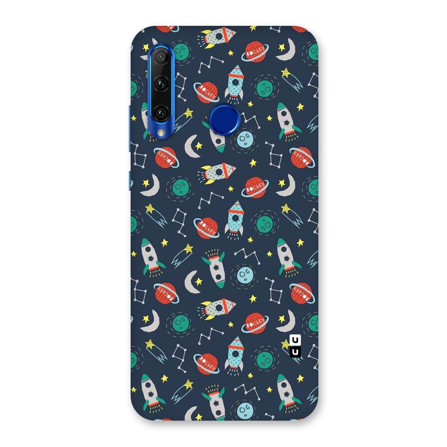 Space Rocket Pattern Back Case for Honor 20i