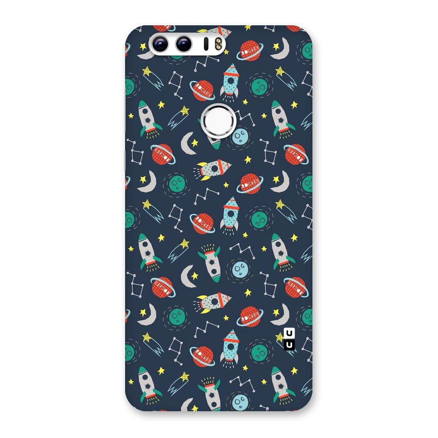 Space Rocket Pattern Back Case for Honor 8