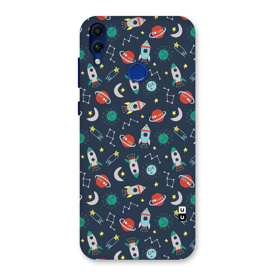 Space Rocket Pattern Back Case for Honor 8C