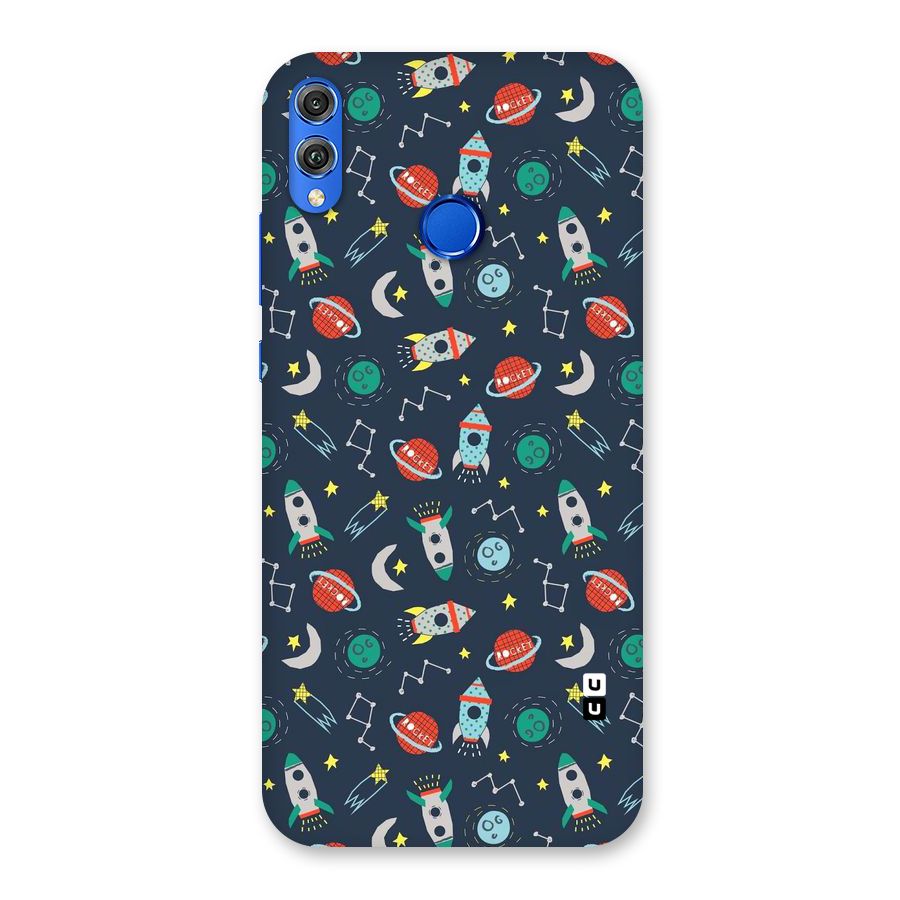 Space Rocket Pattern Back Case for Honor 8X