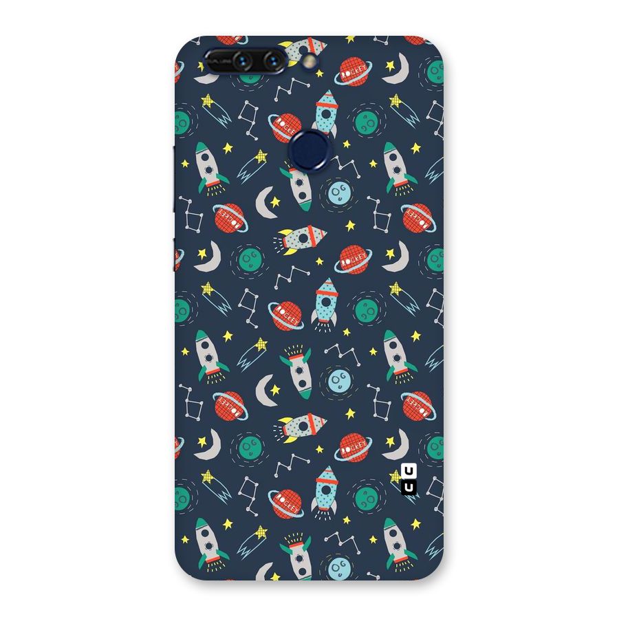 Space Rocket Pattern Back Case for Honor 8 Pro