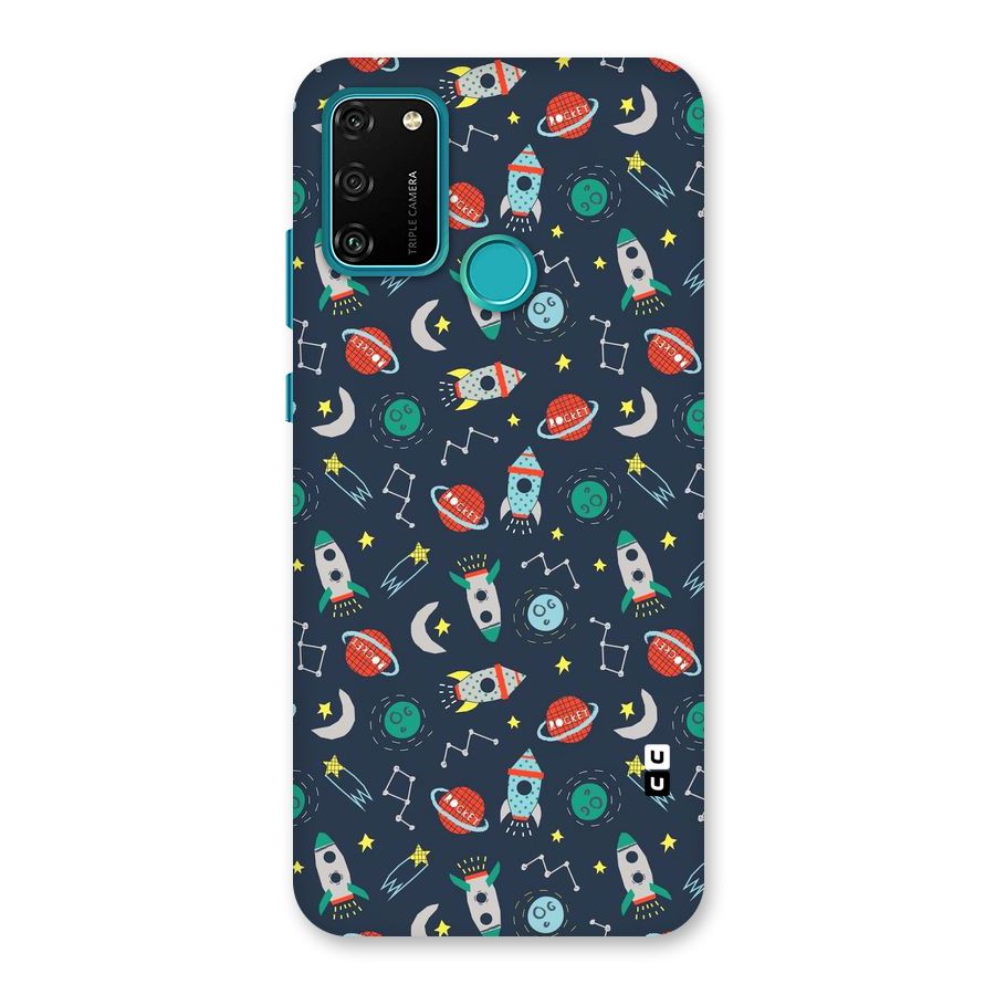 Space Rocket Pattern Back Case for Honor 9A