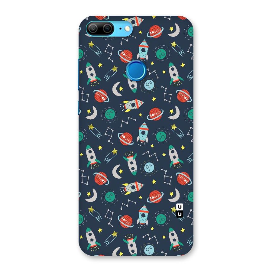 Space Rocket Pattern Back Case for Honor 9 Lite