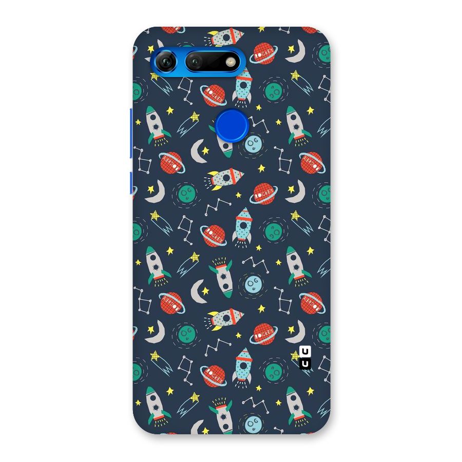 Space Rocket Pattern Back Case for Honor View 20
