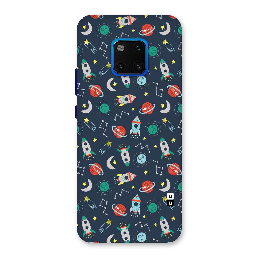 Space Rocket Pattern Back Case for Huawei Mate 20 Pro