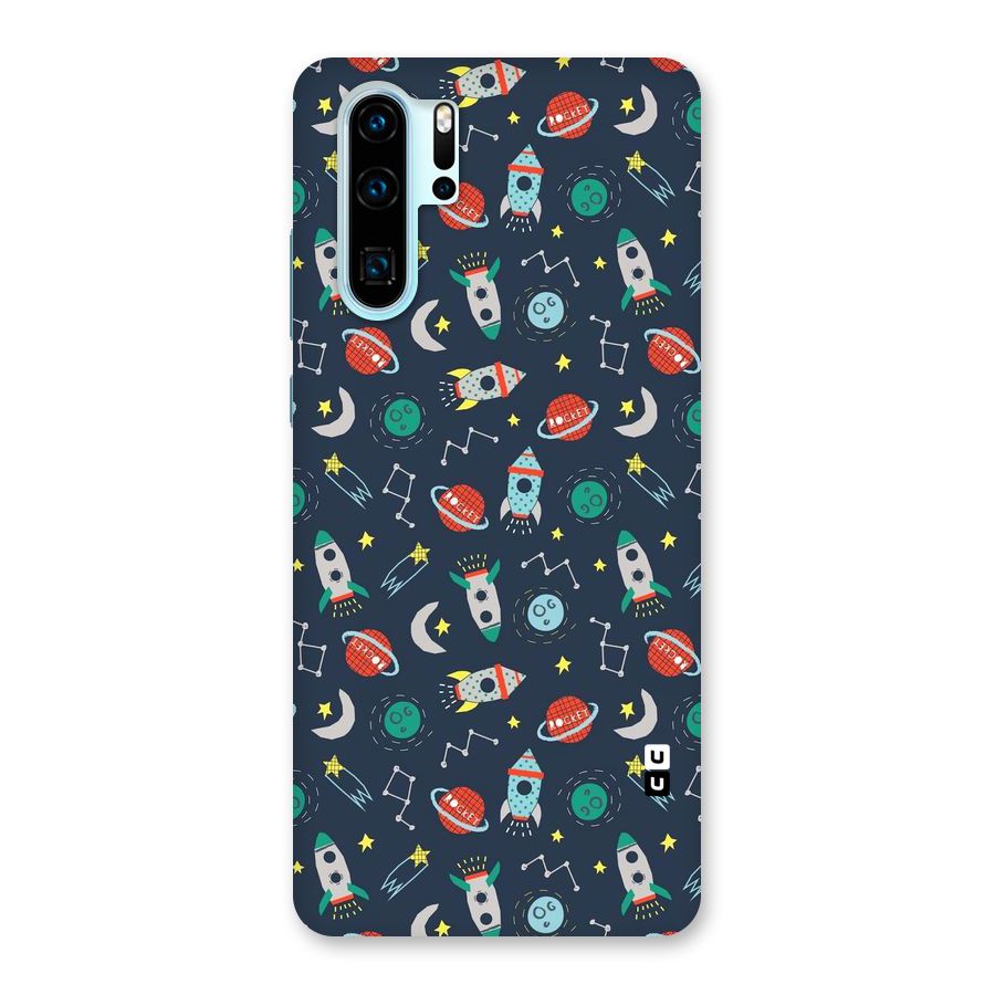 Space Rocket Pattern Back Case for Huawei P30 Pro