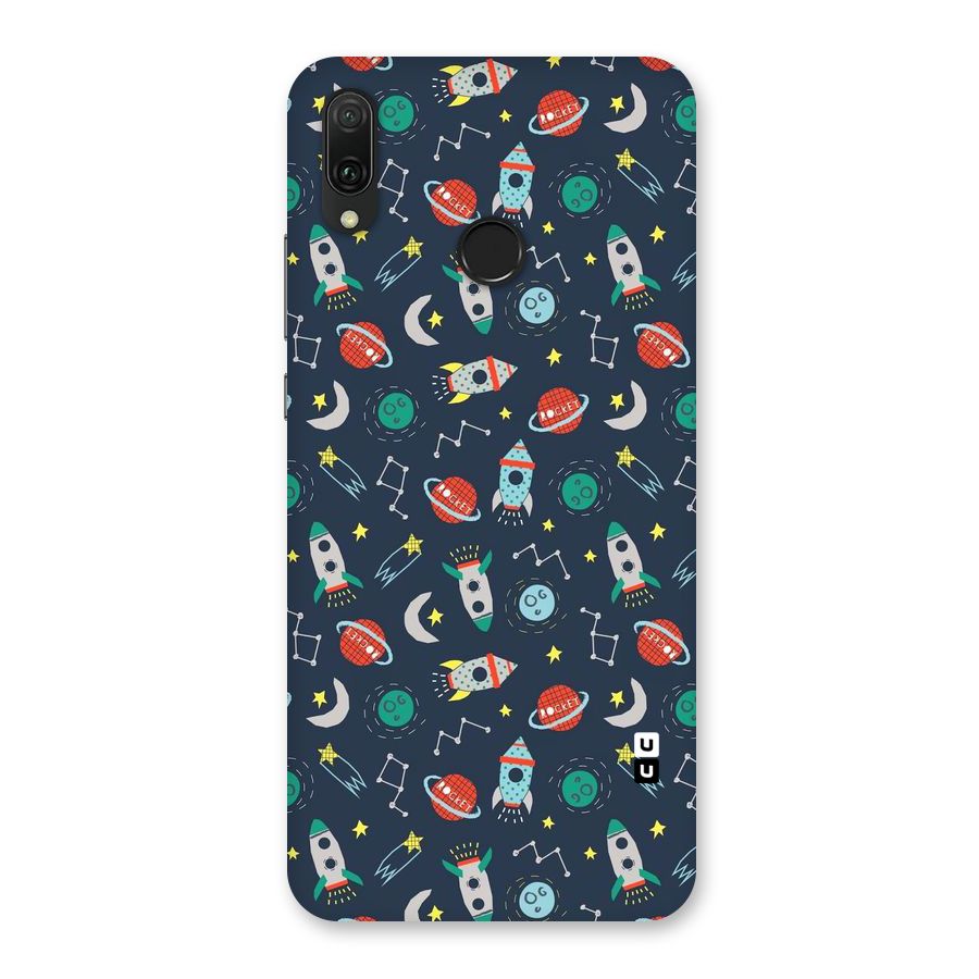 Space Rocket Pattern Back Case for Huawei Y9 (2019)