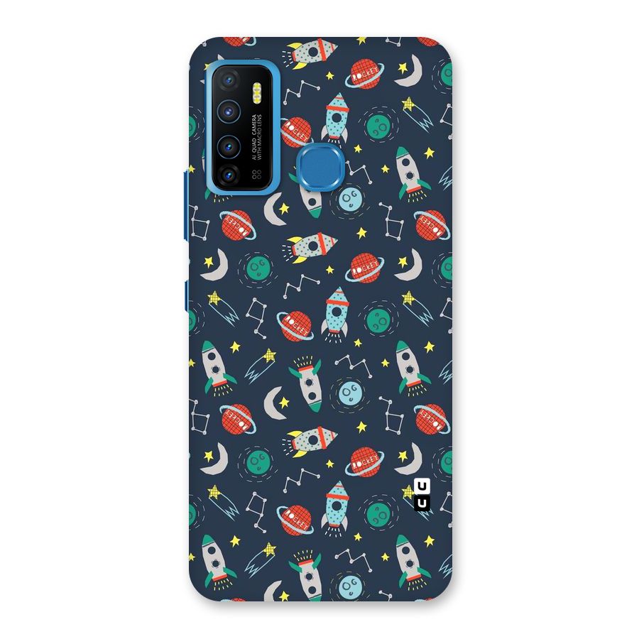 Space Rocket Pattern Back Case for Infinix Hot 9