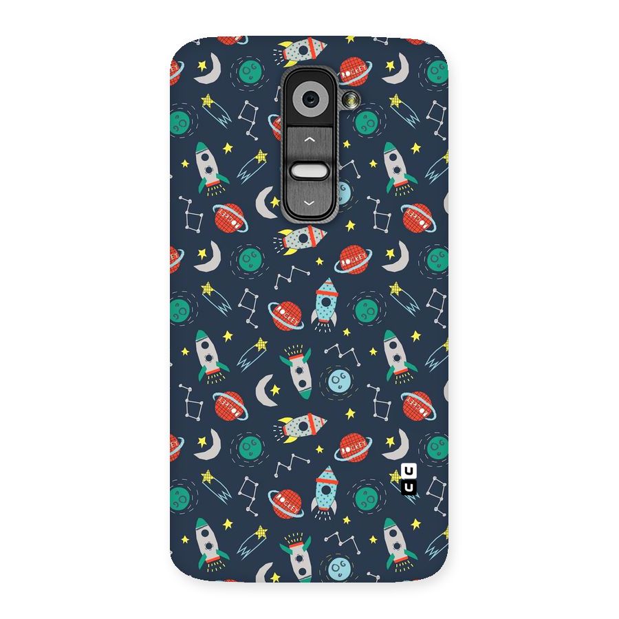Space Rocket Pattern Back Case for LG G2