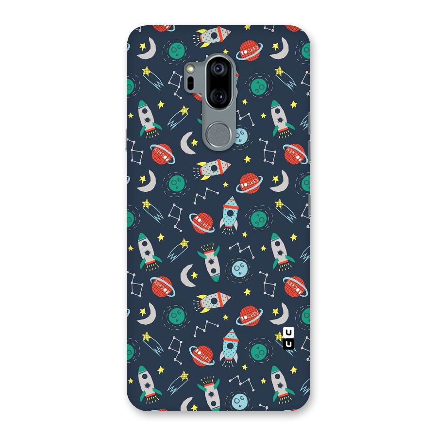 Space Rocket Pattern Back Case for LG G7