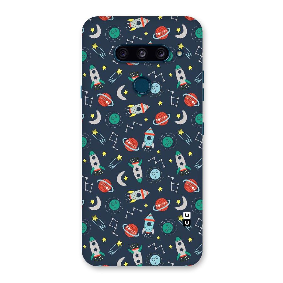 Space Rocket Pattern Back Case for LG  V40 ThinQ