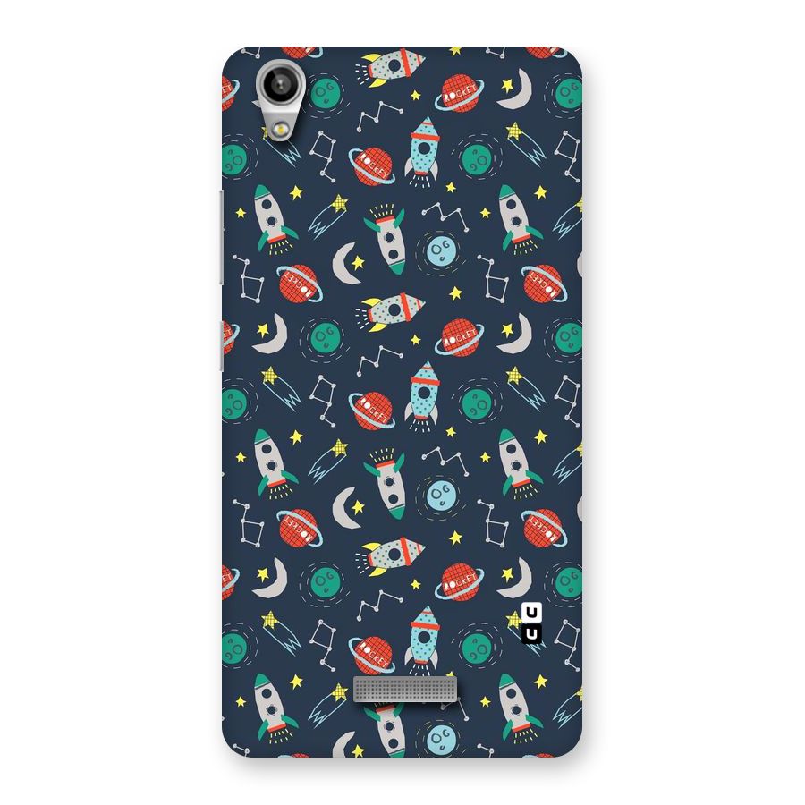 Space Rocket Pattern Back Case for Lava-Pixel-V1