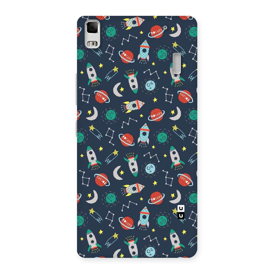 Space Rocket Pattern Back Case for Lenovo A7000