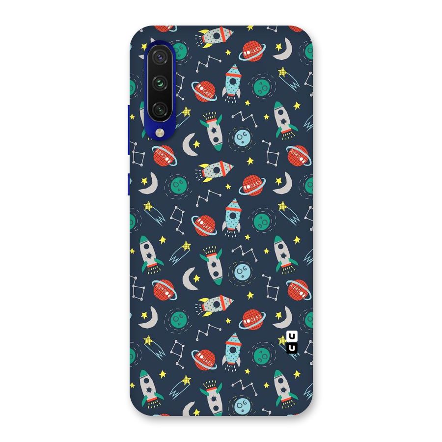 Space Rocket Pattern Back Case for Mi A3