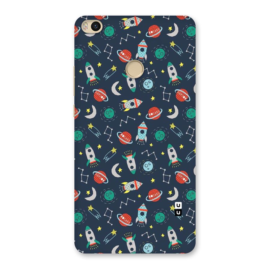 Space Rocket Pattern Back Case for Mi Max 2