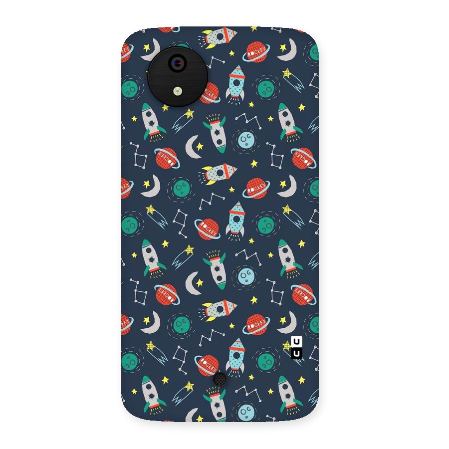 Space Rocket Pattern Back Case for Micromax Canvas A1