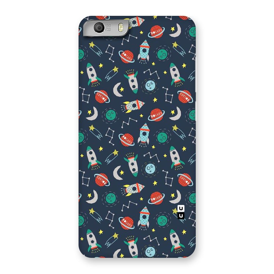 Space Rocket Pattern Back Case for Micromax Canvas Knight 2