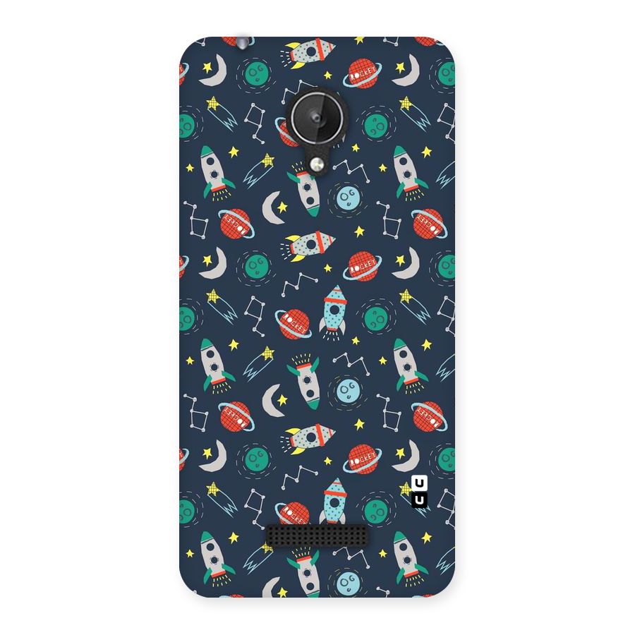 Space Rocket Pattern Back Case for Micromax Canvas Spark Q380