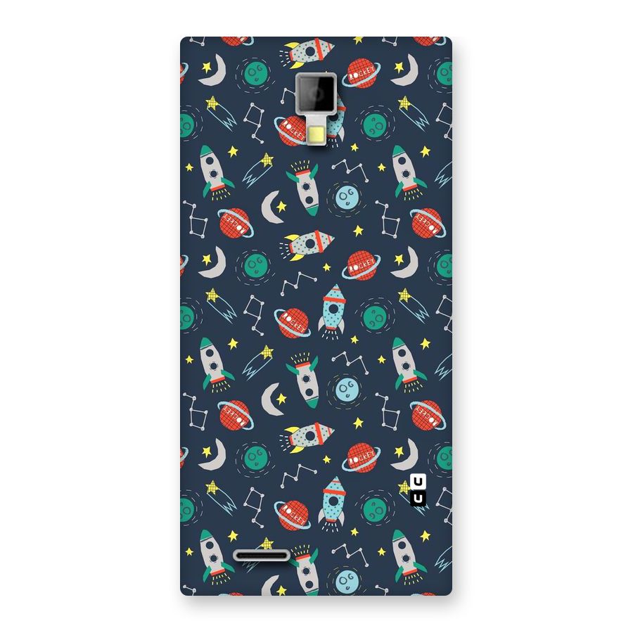 Space Rocket Pattern Back Case for Micromax Canvas Xpress A99