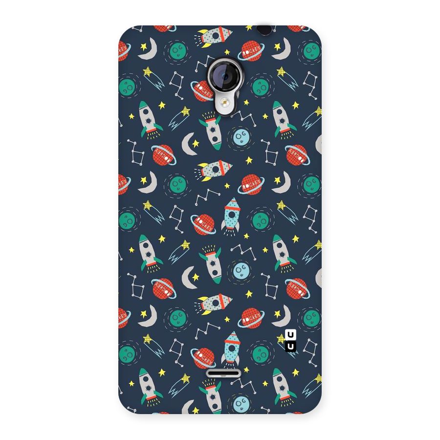 Space Rocket Pattern Back Case for Micromax Unite 2 A106