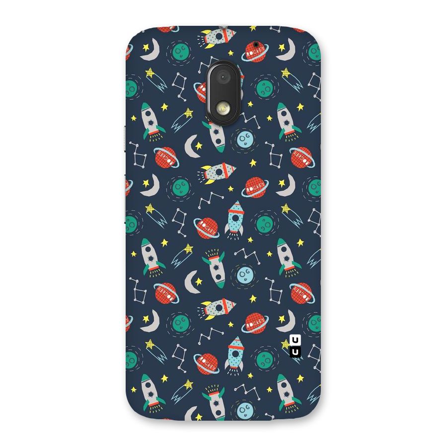 Space Rocket Pattern Back Case for Moto E3 Power