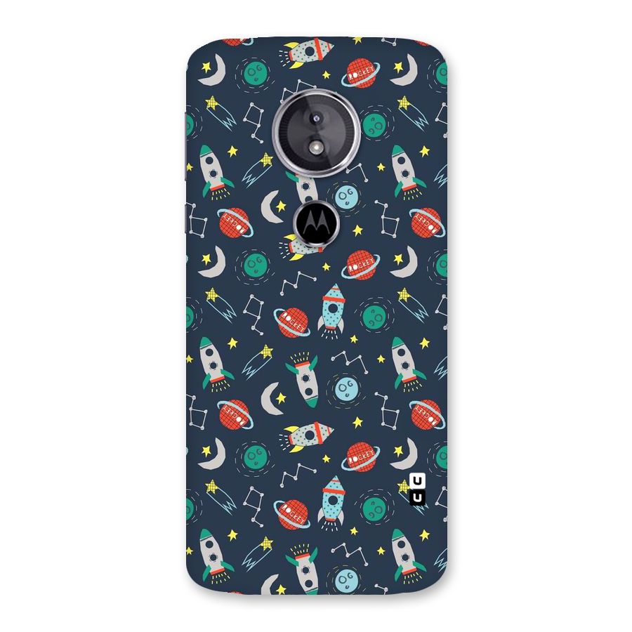 Space Rocket Pattern Back Case for Moto E5