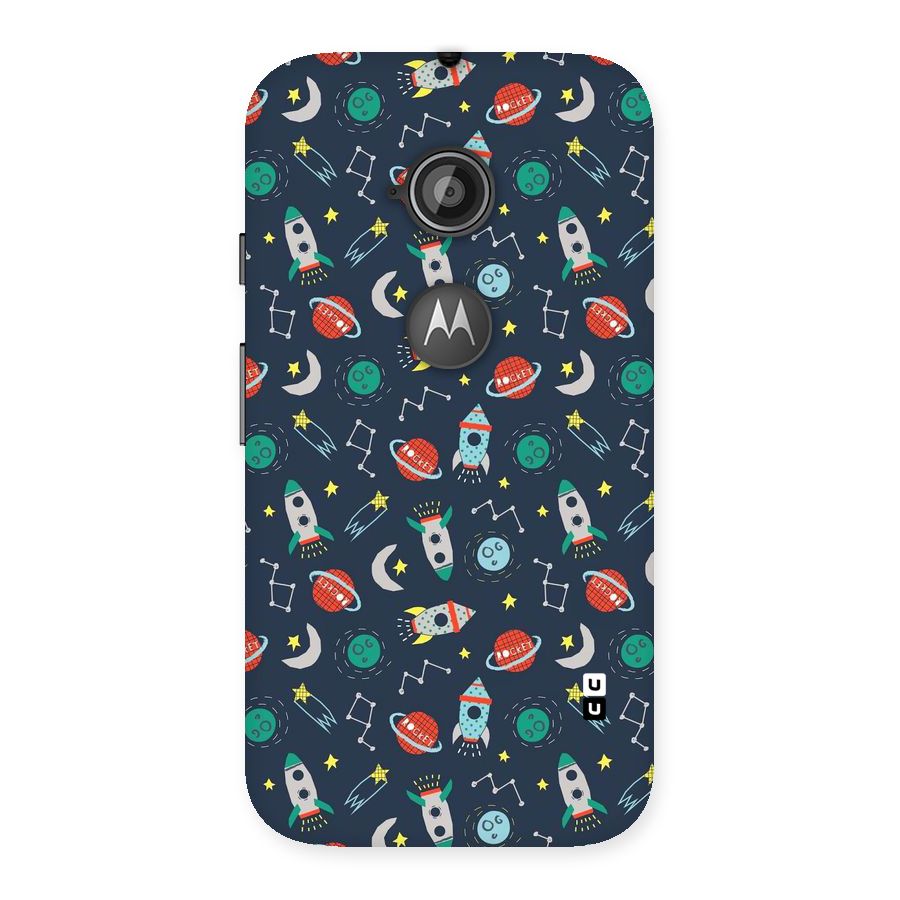 Space Rocket Pattern Back Case for Moto E 2nd Gen
