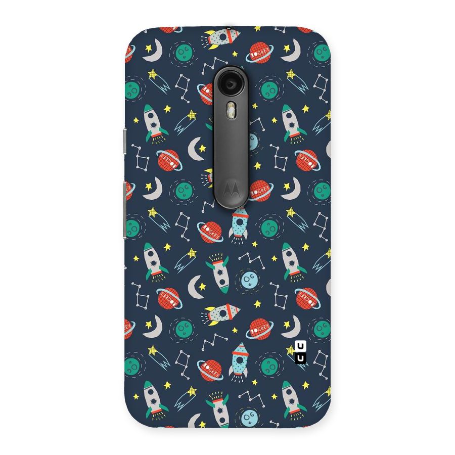 Space Rocket Pattern Back Case for Moto G3
