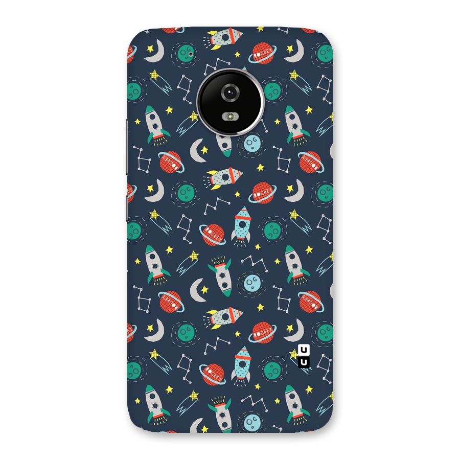 Space Rocket Pattern Back Case for Moto G5