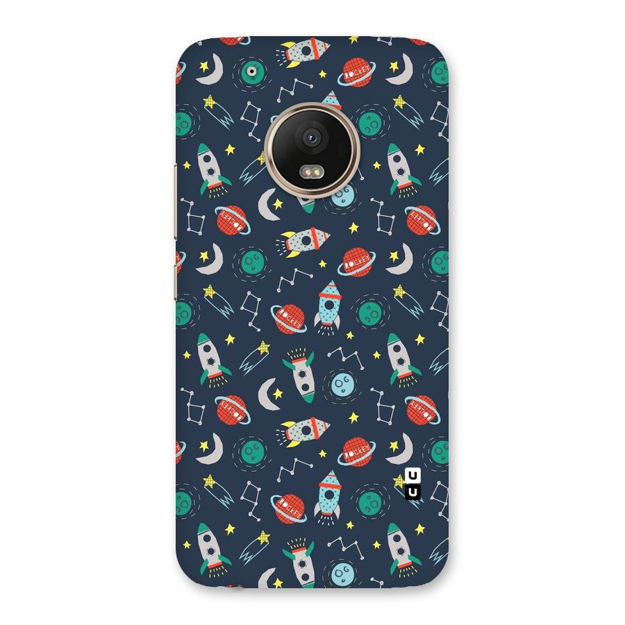 Space Rocket Pattern Back Case for Moto G5 Plus