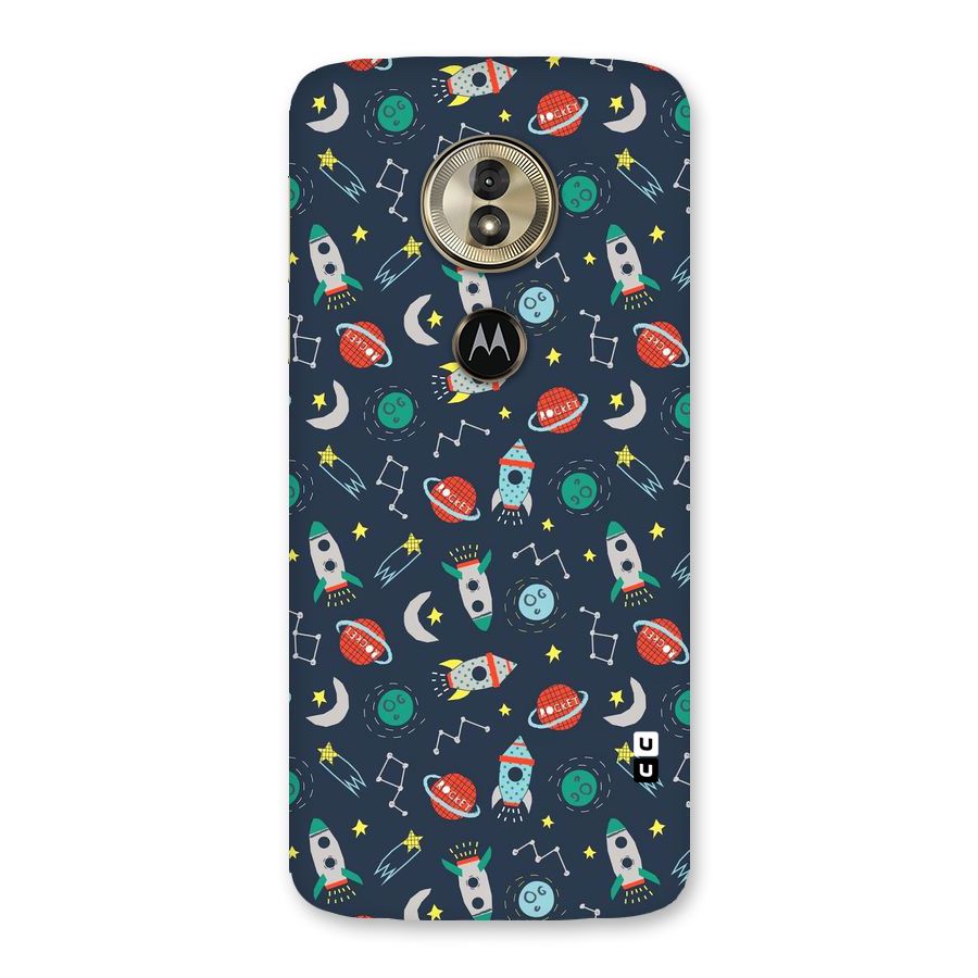 Space Rocket Pattern Back Case for Moto G6 Play